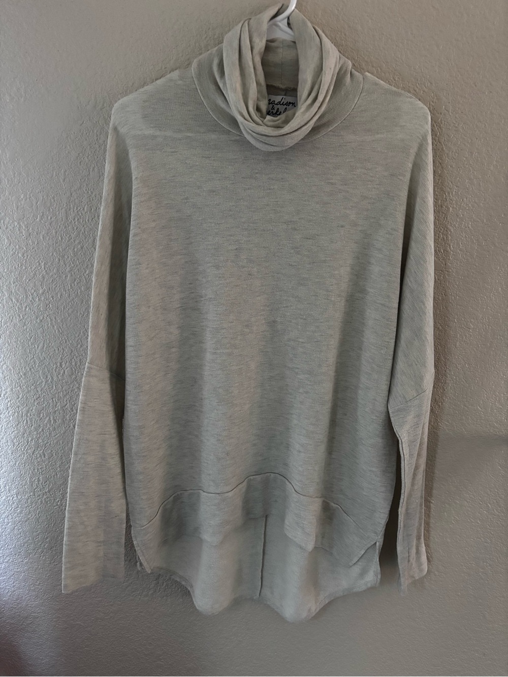 Madison & Berkeley Light cream Draped Cowl Neck Sweater